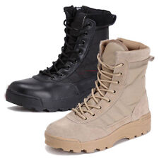Sapatos masculinos de couro de lona militar tático exército batalha botas quentes ao ar livre comprar usado  Enviando para Brazil