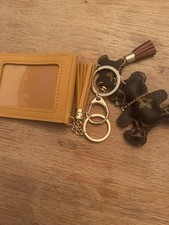 Berloque de bolsa de urso de pelúcia com bolsa de cartão anexada e chaveiro bebê urso, usado comprar usado  Enviando para Brazil
