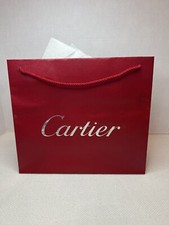 Sacola de compras CARTIER papel sacola de presente 12 1/4” X 11” X 4 3/4” alças de corda vermelha comprar usado  Enviando para Brazil