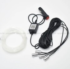 Luzes LED RGB interior de carro fibra óptica neon EL fio atmosfera tira lâmpada APP comprar usado  Enviando para Brazil