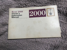 Rover 2000 owners for sale  STOKE-ON-TRENT