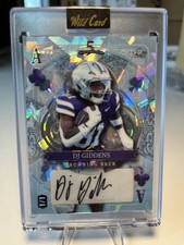 1/1 🔥DJ Giddens Auto 2024 Dzika karta 5 kart Draw Cracked Ice Rookie Kansas St na sprzedaż  Wysyłka do Poland