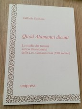 Quod alamanni dicunt. usato Quod alamanni dicunt. usato  Italia