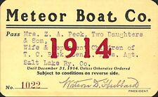 Usado, 1914 - Meteor Boat Co. - Passe anual de navio a vapor comprar usado  Enviando para Brazil