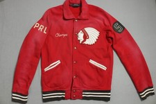 Jaqueta Polo Ralph Lauren Varsity Masculina Média Vermelha Cabeça de Chef Indiano Botão de Pressão, usado comprar usado  Enviando para Brazil