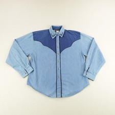 Camiseta Feminina Vintage Rough Rider Circle Média Chambray Frontier Western Top ^ comprar usado  Enviando para Brazil