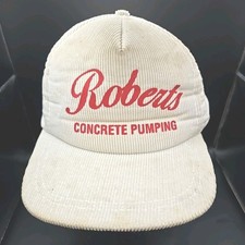 Boné esportivo Roberts concreto bombeamento letras vermelhas veludo branco Snapback comprar usado  Enviando para Brazil