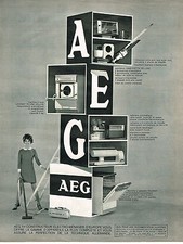 1968 advertisement aeg d'occasion  Expédié en Belgium