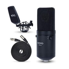 Microfone condensador cardioide Movo VSM-5 grande diafragma XLR estúdio comprar usado  Enviando para Brazil