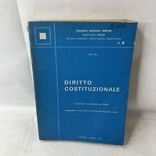 Diritto costituzionale manuali usato  Roma