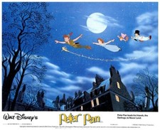 Peter Pan Walt Disney Animação Arte Original Lobby Card Wendy Fly to NeverLand , usado comprar usado  Enviando para Brazil