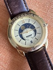 Usado, Vintage Brittania Moon Phase Relógio de Quartzo Unissex | Relógio de Pulso Dourado comprar usado Usado, Vintage Brittania Moon Phase Relógio de Quartzo Unissex | Relógio de Pulso Dourado comprar usado  Enviando para Brazil