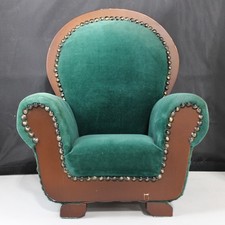 Cadeira de braço Dayton Hudson vitoriana verde veludo para bonecas 18" comprar usado  Enviando para Brazil