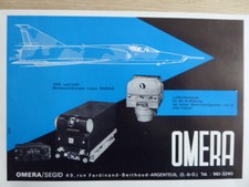 4/1966 PUB OMERA SEGID VHF UHF SARAM CAMERA MIRAGE RECONNAISSANCE GERMAN AD comprar usado  Enviando para Brazil