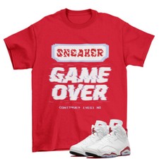 Game Over czerwona koszulka Oreo pasująca do Air Jordan 6 czerwona Oreo CT8529-162 na sprzedaż  Wysyłka do Poland