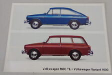 Prospekt / Broschüre VW 1600 TL + Variant Typ 3 Stand 01/1966 comprar usado  Enviando para Brazil