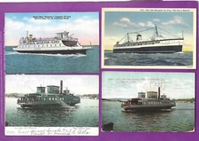 Lote de 4 cartões postais regionais de barcos de serviço de balsa 1910–30 comprar usado  Enviando para Brazil