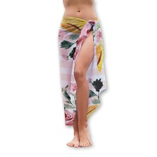 Pink floral striped for sale  KEIGHLEY