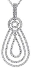 PINGENTE FLUTUANTE DIVERTIDO CIRCULAR GOTA MULTI LÁGRIMA OURO BRANCO 14KT DIAMANTE 0,50 CT comprar usado  Enviando para Brazil