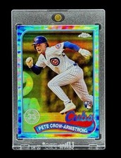 Pete Crow-Armstrong RARO Rookie RC PRATA filhotes refrator ROY cromado com suporte 🔥 comprar usado  Enviando para Brazil