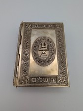 Antigo Miniatura Silvertone Metal Bound Torá Escrituras Sagradas comprar usado Antigo Miniatura Silvertone Metal Bound Torá Escrituras Sagradas comprar usado  Enviando para Brazil