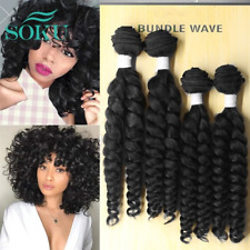 Pacotes de tecelagem de cabelo encaracolado extensões de cabelo preto sintético onda de cabelo 4 pacotes comprar usado  Enviando para Brazil