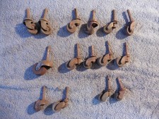 15 rodas de rodízio mistas de ferro fundido giratórias e não giratórias de madeira e roda de ferro antigas comprar usado  Enviando para Brazil