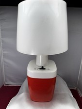 Luminária de mesa vintage DORCY operada por bateria retrô vermelha e branca de plástico comprar usado  Enviando para Brazil
