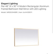 Elegant lighting mre63048br for sale  Hammond