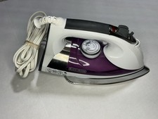 Ferro a vapor profissional BLACK+DECKER com base extra grande roxa IR1350S comprar usado  Enviando para Brazil