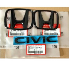 1 conjunto de emblema de porta-malas grade dianteira nome do carro H para Honda Civic 2022-2025 emblema esportivo comprar usado  Enviando para Brazil