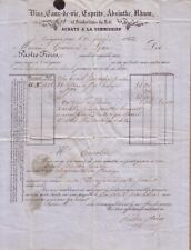 CODOGNAN - FACTURE PASTRE FRERES - VINS EAUX DE VIE ESPRITS ABSINTHE RHUM - 1862 comprar usado  Enviando para Brazil
