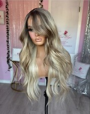 Cabelo humano feminino misto marrom e platina loiro 13x4 frente de renda comprar usado  Enviando para Brazil