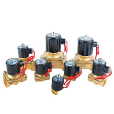 Usado, Válvula solenóide de latão 1/4"-2" - Gás DC12V 24V AC220V óleo de água ar normalmente fechado comprar usado  Enviando para Brazil