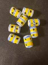 8 contas de vidro - (B1230) cilindro extravagante de vidro estilo veneziano - 15mm, usado comprar usado  Enviando para Brazil