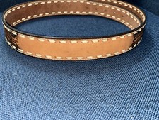 Cinto de couro vintage anos 70 Urban Cowboy couro bovino grão superior placa de identificação 40 novo com etiquetas, usado comprar usado  Enviando para Brazil