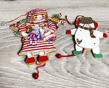 Set If Wood Pull String Movable Ornaments Christmas Vintage Original, usado comprar usado Set If Wood Pull String Movable Ornaments Christmas Vintage Original, usado comprar usado  Enviando para Brazil