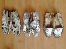 Paire chaussures dorées d'occasion  Barr