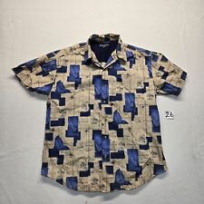 Camisa polo regata cinza top navios náuticos Preppy masculina manga curta botão mapa, usado comprar usado  Enviando para Brazil