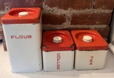 Vintage canisters tin for sale  Shelton