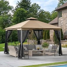 Gazebo de pátio 11'x11' com rede, gazebo externo com estrutura estável comprar usado  Enviando para Brazil