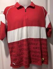 Puma SF Scuderia Ferrari Street Polo ColorBlock listra vermelha branca corrida masculina G comprar usado  Enviando para Brazil