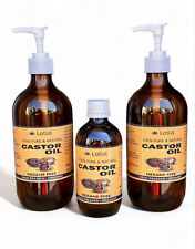 Óleo de rícino 100% puro prensado a frio, sem hexano, frasco de vidro 200ml, 500ml. comprar usado  Enviando para Brazil