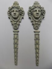 Projeto de móveis decorativos verde envelhecido molduras ornamentadas rosto e cortinas arte decoração comprar usado  Enviando para Brazil