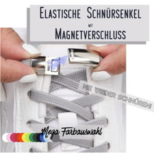 Elastische Schnürsenkel mit Magnet ✅ Schnellverschluss ohne Binden Flach comprar usado  Enviando para Brazil