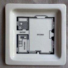 Placa de design de arquitetura Fishs Eddy Floor Plan apartamento estúdio Nova York comprar usado  Enviando para Brazil