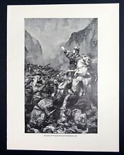 Roland com buzina de batalha, Roncevaux Pass, 1892 gravura em madeira impressão arte vintage comprar usado  Enviando para Brazil