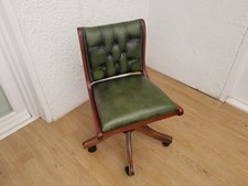 Green leather vintage for sale  ISLEWORTH