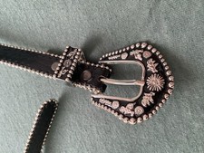 Schwarzer cowboy belt gebraucht kaufen  Leipzig