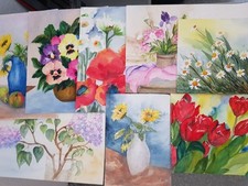 Aquarelle konvolut blumenmotiv gebraucht kaufen  Leipzig